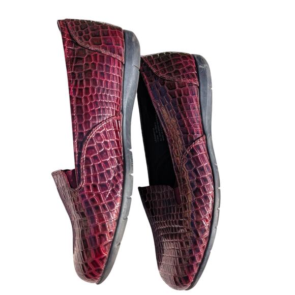 Comfort View Leisa Slip On Flat Dark Berry 11 WW Shoes - Picture 3 of 10